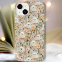 Cute Little Ghost Floral 3D Phone Case