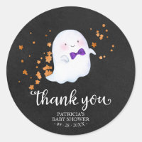 Cute Little Ghost Halloween Baby Shower Thank You