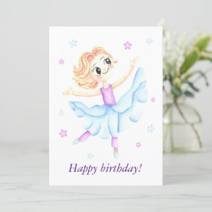 Cute little ginger girl ballerina