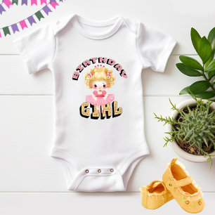 Cute little girl baby bodysuit