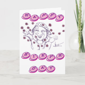 Cute little girl birthday wishes card