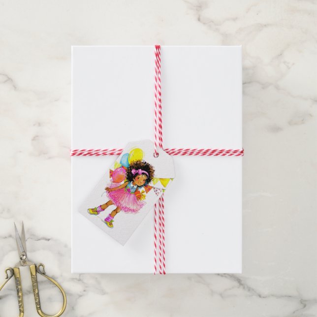 Cute Little Girl Gift Tags (With Twine)