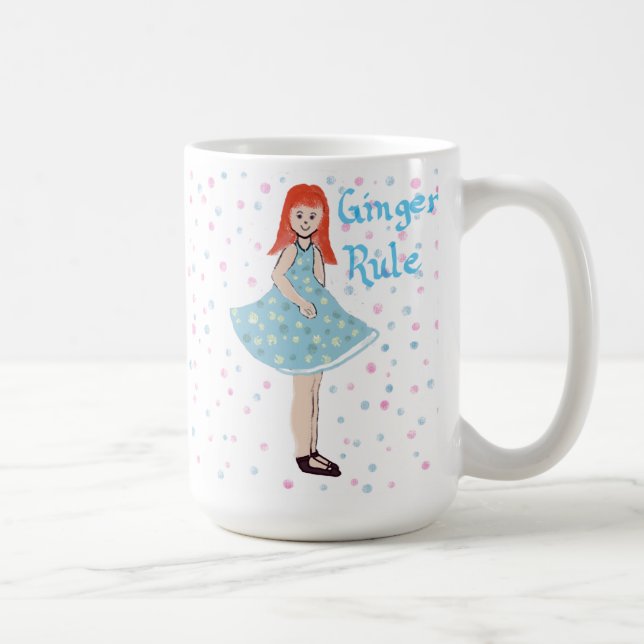 Cute Little Girl "Ginger's Rule" Mug (Right)