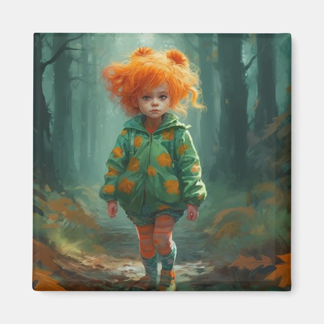 Cute Little Girl Magnet (Front)