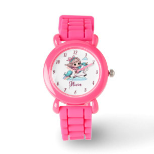 Cute Little Girl on Unicorn Watch