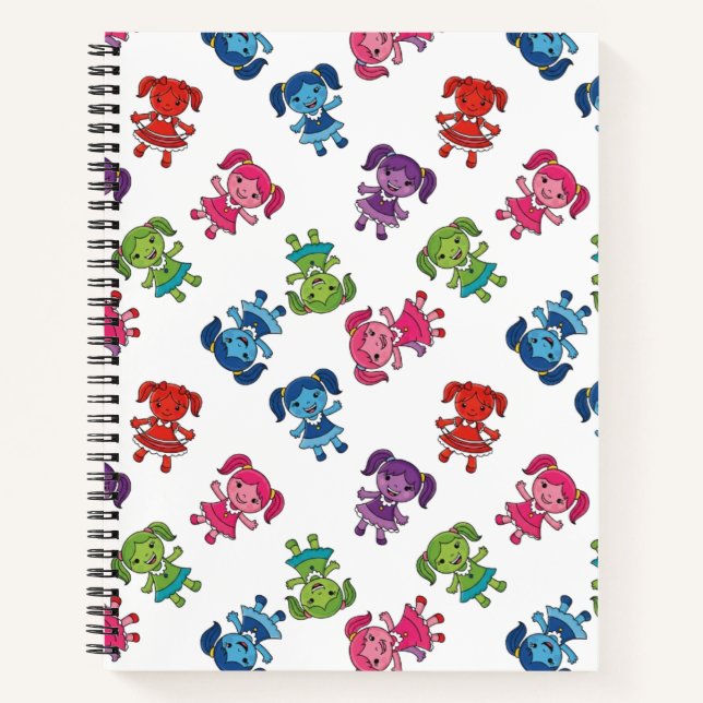 Cute Little Girl Pattern   Notebook (Front)