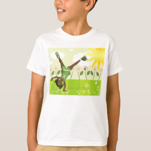 Cute little girl t shirt with roller scates