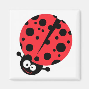 cute little goofy ladybug with lots of spots magnet