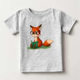 Cute Little Graphic Art Storybook Fox Animal Art   Baby T-Shirt