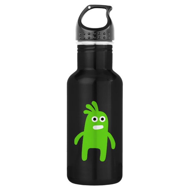 Cute Little Green Monster 532 Ml Water Bottle (Front)