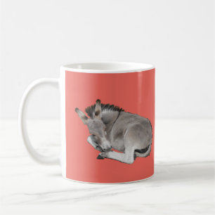 Cute Little Grey Sleeping Donkey Foals Coffee Mug