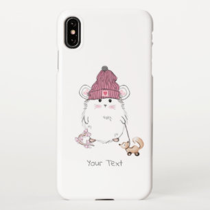 Cute Little Hamster Custom Name iPhone Case