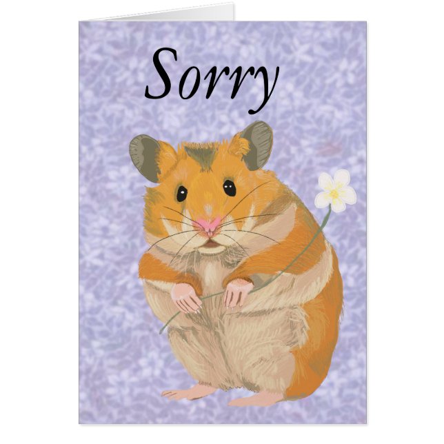 Cute little Hamster holding a flower (Front)