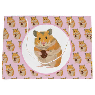 Cute little Hamster holding an Easter Egg Large Gi Gift Bag