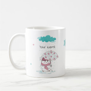 Cute Little Hamster & Stars Name Coffee Mug