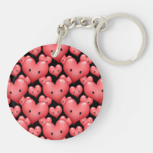 Cute Little Hearts Key Ring