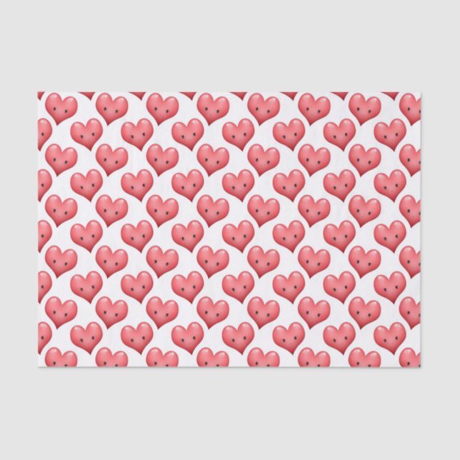 Cute Little Hearts Tissue Paper (Front)