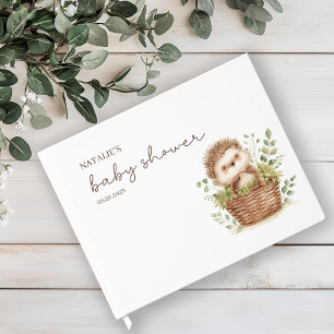 Cute Little Hedgehog Baby Shower Guest Book