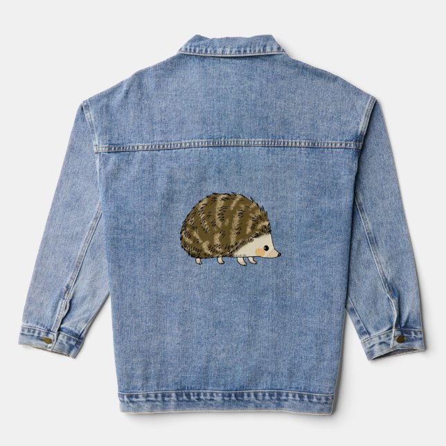 cute little hedgehog  denim jacket (Back)