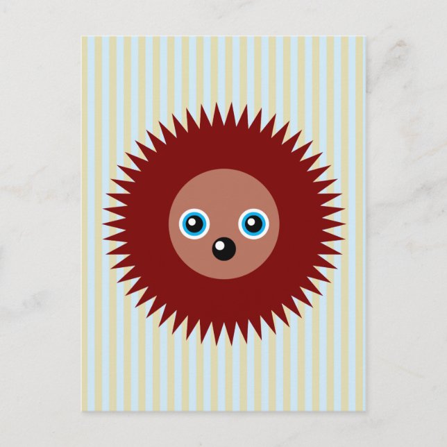 Cute little hedgehog postcard (Front)
