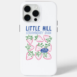 Cute Little Hill Strawberry Farm Art iPhone 15 Pro Max Case