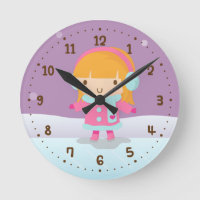 Cute Little Ice Skater Winter Girls Room Decor