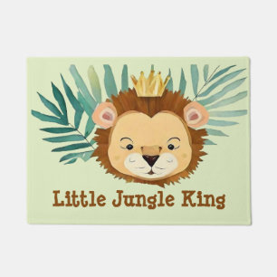 Cute Little Jungle Lion Birthday Doormat