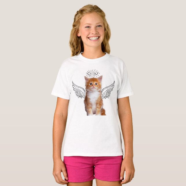 Cute little kitten with wings T-Shirt (Front Full)