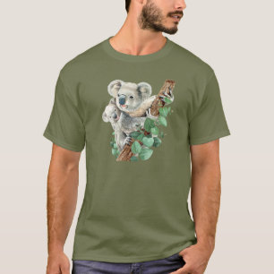 Cute Little Koala Bear Australian Animal Art T-Shirt