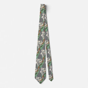 Cute Little Koala Bear Australian Animal Art Tie