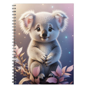 Cute Little Koala Fantasy Dreamy Gradient Notebook