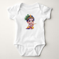Cute Little Krishna Baby Art Outfit – Hindu God