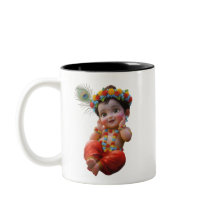 Cute Little Krishna Indian Art Two-Ton mug