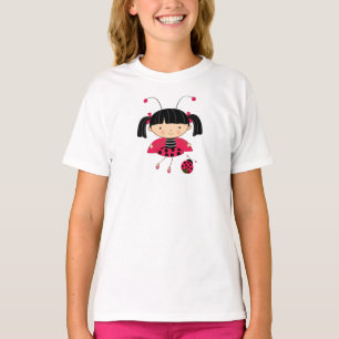 Cute little ladybug girl girl's t-shirt