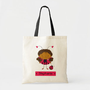 Cute little ladybug girl personalised bag