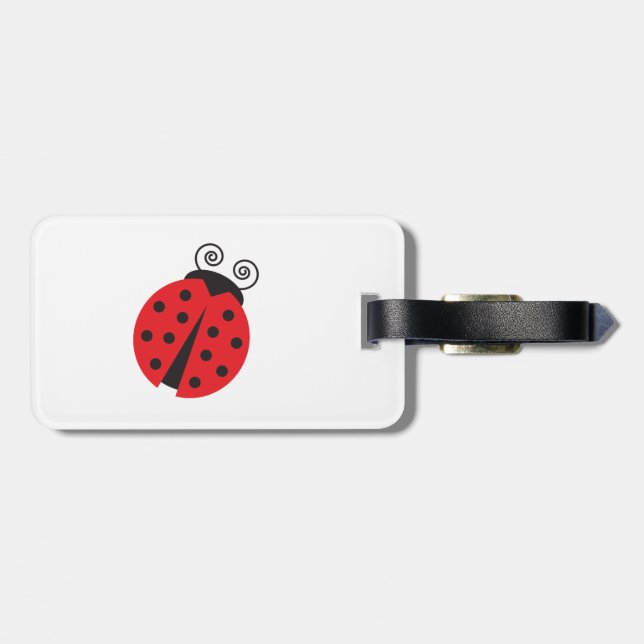 Cute Little Ladybug Luggage Tag (Back Horizontal)