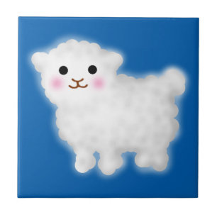 Cute Little Lamb Ceramic Tile