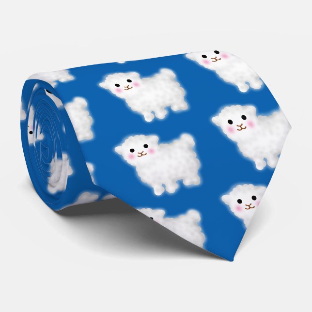 Cute Little Lamb Tie (Rolled)