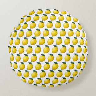 Cute Little Lemon Round Cushion
