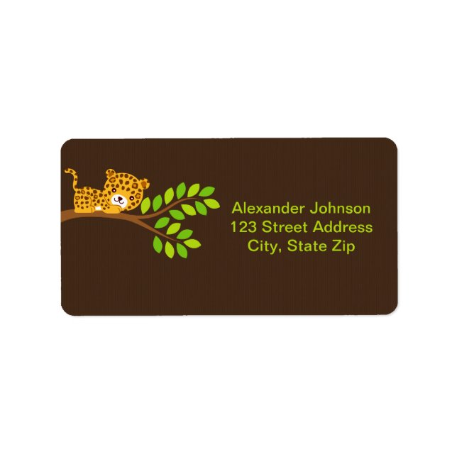 Cute Little Leopard Address Labels (Front)