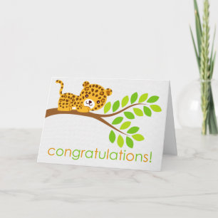Cute Little Leopard Greeting Card