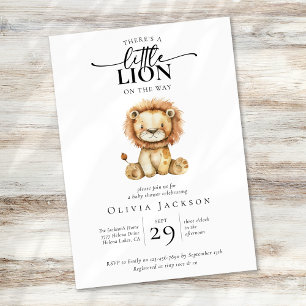 Cute Little Lion Baby Shower Invitation