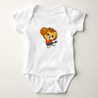 Cute Little Lion Basketball Star Baby Bodysuit