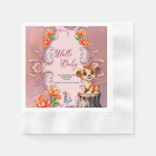 Cute little lion  napkin
