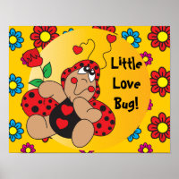 Cute Little Love Bug Poster