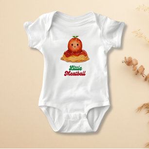 Cute "Little Meatball" Italian Baby Bodysuit