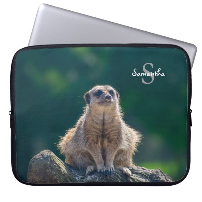 Cute Little Meerkat Laptop Sleeve (Front)