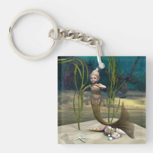 Cute Little Mermaid Key Ring