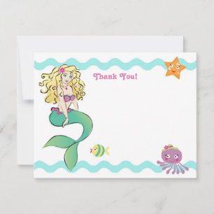 Cute Little Mermaid Note Card
