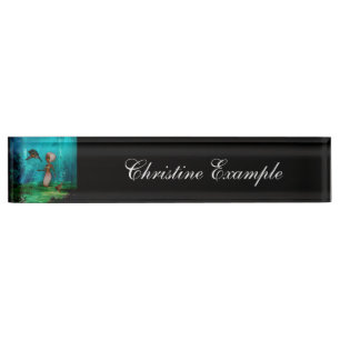 Cute little mermaid with turtle nameplate